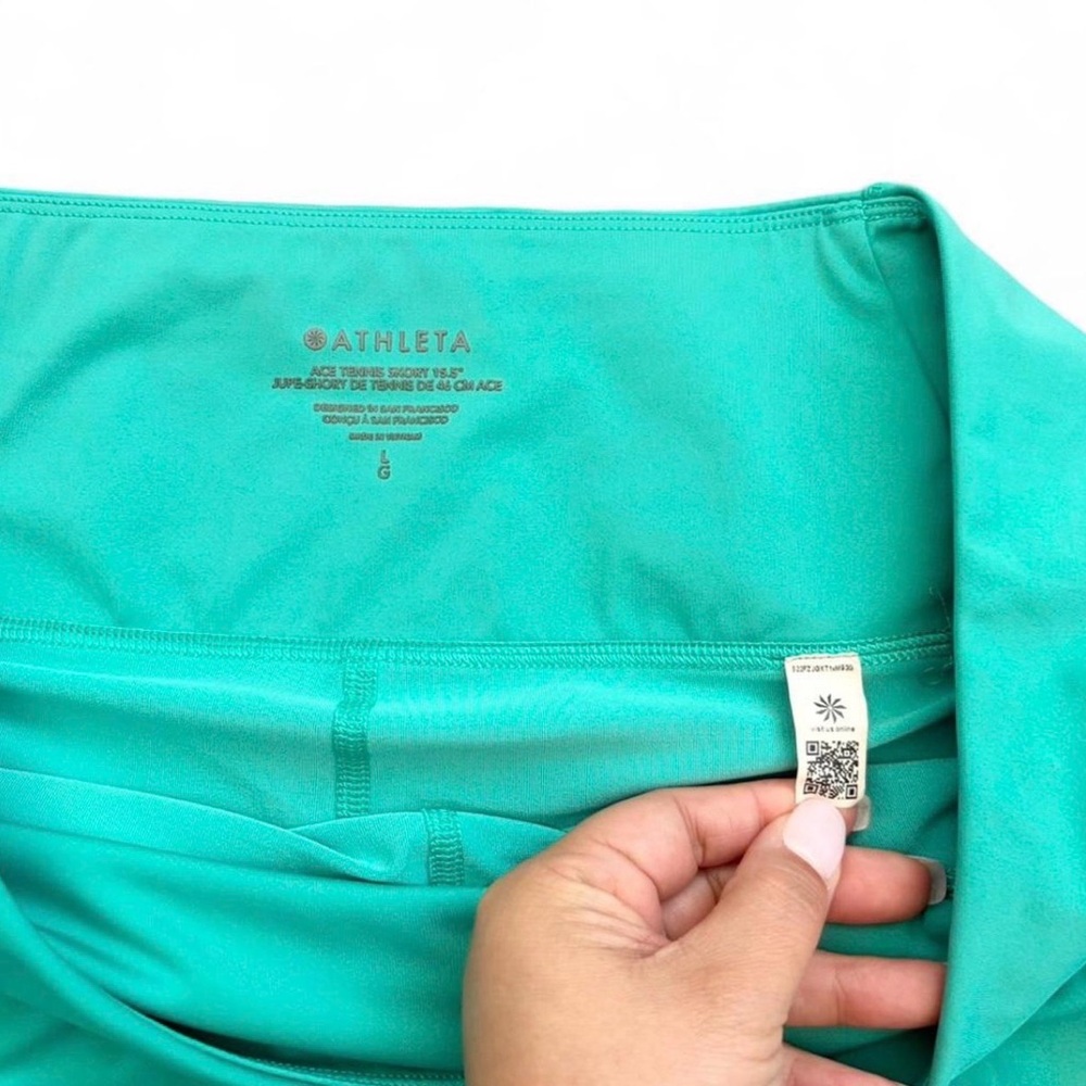 Athleta Ace Tennis Skort Women's Teal Size L - Picture 5 of 5